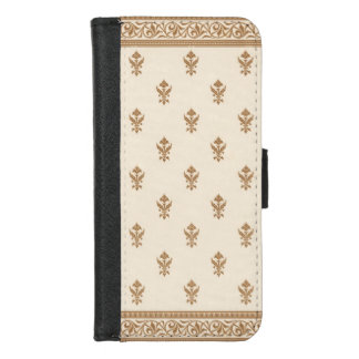 Gold Floral Pattern iPhone 8/7 Wallet Case