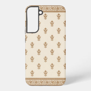 Gold Floral Pattern Samsung Galaxy S22+ Case