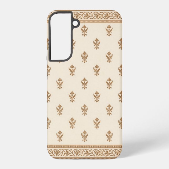 Gold Floral Pattern Samsung Galaxy Case (Back)