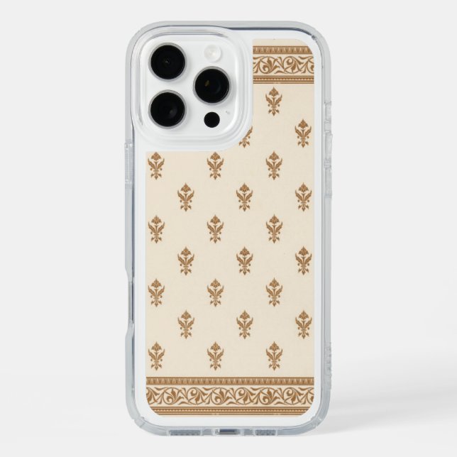 Gold Floral Pattern Speck iPhone Case (Front)