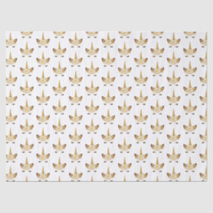 Gold Floral Unicorn Tissue Paper