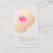 Gold Floral Watercolor Salon Spa Business Card (Front)