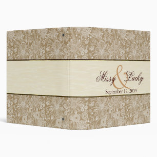 Gold Floral Wedding/Anniversary Planner 3 Ring Binder