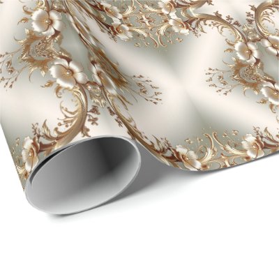 Gold Floral Wrapping Paper