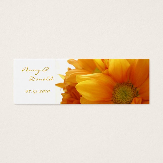 Gold Flower Bookmark - Customized (Front)