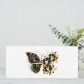 Gold Flower Butterfly with Black Orchid (Standing Front)