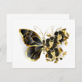 Gold Flower Butterfly with Black Orchid (Front/Back)