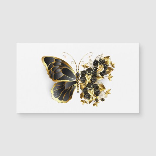 Gold Flower Butterfly with Black Orchid (Front)