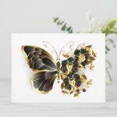Gold Flower Butterfly with Black Orchid (Standing Front)