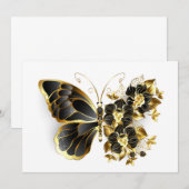 Gold Flower Butterfly with Black Orchid (Front/Back)