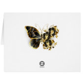 Gold Flower Butterfly with Black Orchid (Back Horizontal)