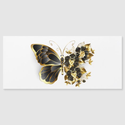 Gold Flower Butterfly with Black Orchid (Front)