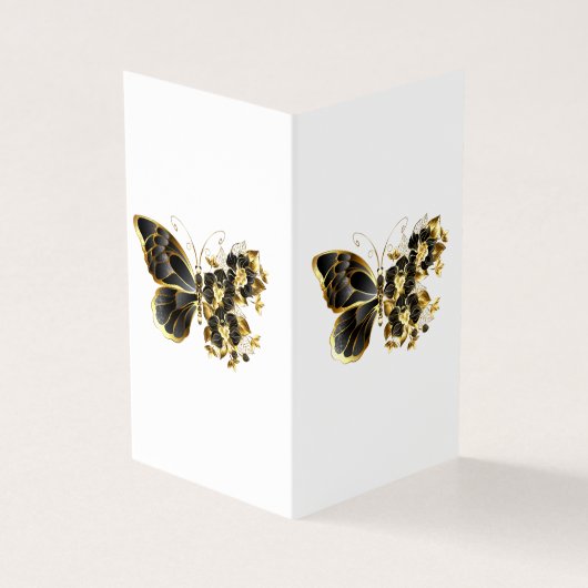Gold Flower Butterfly with Black Orchid (Outside)