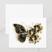 Gold Flower Butterfly with Black Orchid (Front/Back)