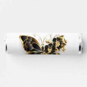 Gold Flower Butterfly with Black Orchid Breath Savers® Mints