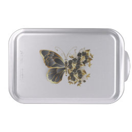 Gold Flower Butterfly with Black Orchid Cake Pan