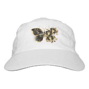 Gold Flower Butterfly With Black Orchid Hat by Blackmoon9 at Zazzle