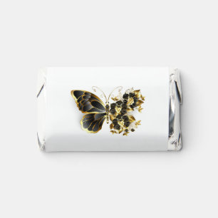 Gold Flower Butterfly with Black Orchid Hershey's Miniatures
