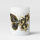 Gold Flower Butterfly with Black Orchid