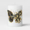 Gold Flower Butterfly with Black Orchid