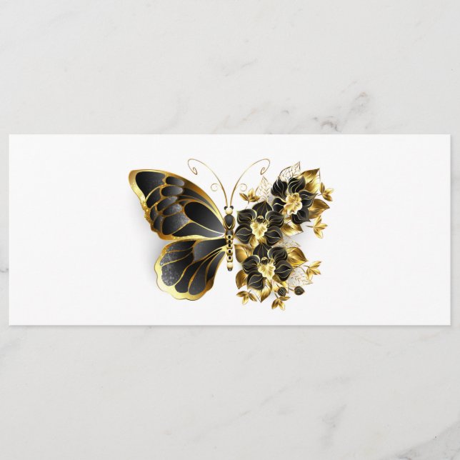 Gold Flower Butterfly with Black Orchid Program (Front)