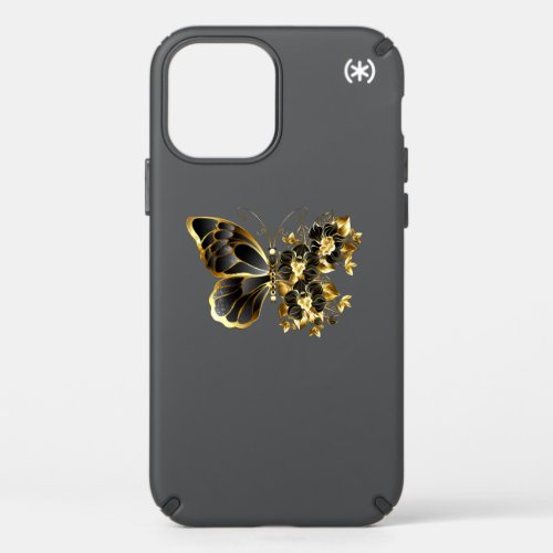 Gold Flower Butterfly with Black Orchid Speck iPhone 12 Pro Case