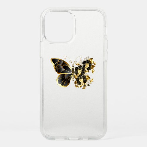 Gold Flower Butterfly with Black Orchid Speck iPhone 12 Pro Case