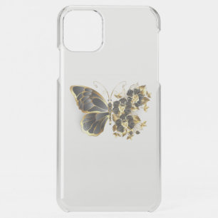 Gold Flower Butterfly with Black Orchid iPhone 11 Pro Max Case