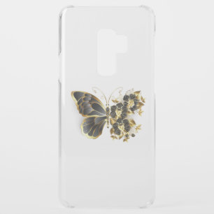 Gold Flower Butterfly with Black Orchid Uncommon Samsung Galaxy S9 Plus Case