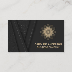 Gold Flower Logo Business Card