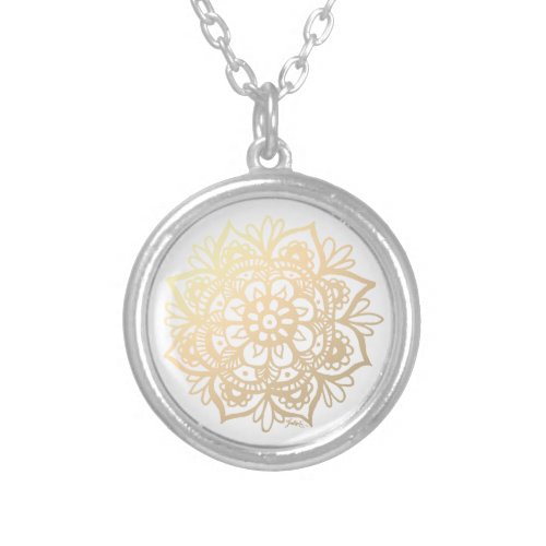 Gold Flower Mandala Necklace