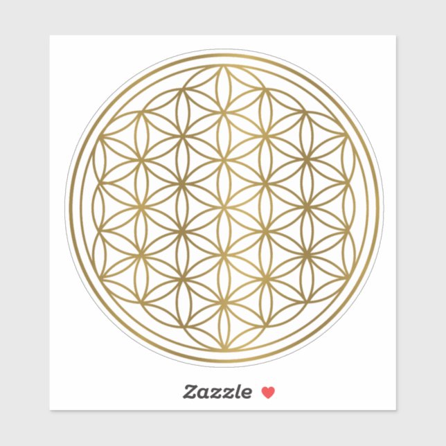 Gold Flower of Life Sticker (Sheet)