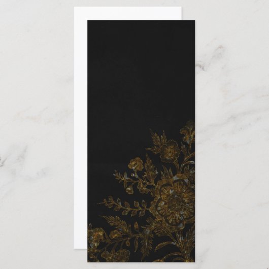 Gold Flower on Black Background (Front/Back)