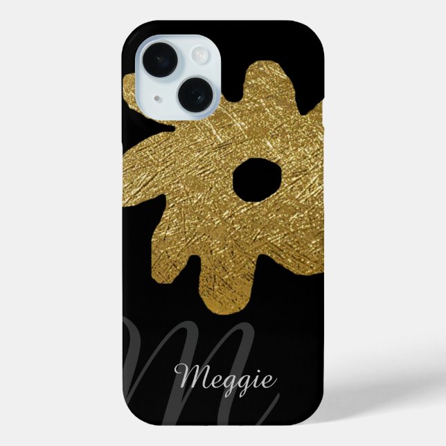 GOLD Flower personalized Case-Mate iPhone Case (Back)