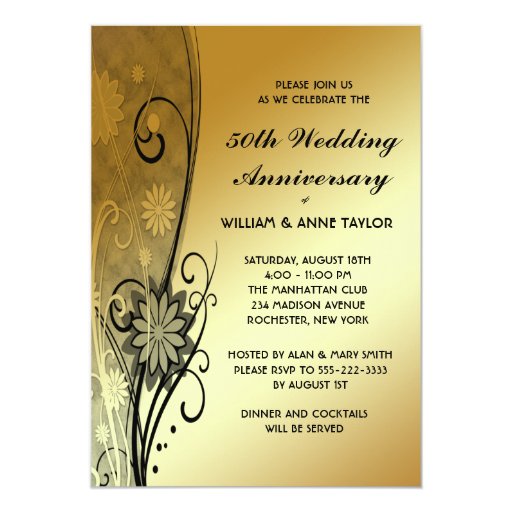 50Th Wedding Anniversary Invitations Templates 1