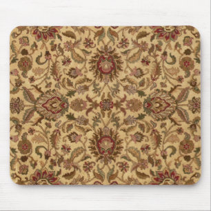 Gold Flowers Arabesque oriental tapastery Mouse Pad