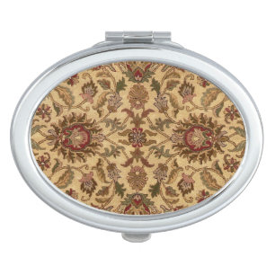 Gold Flowers Arabesque oriental tapastery Vanity Mirror