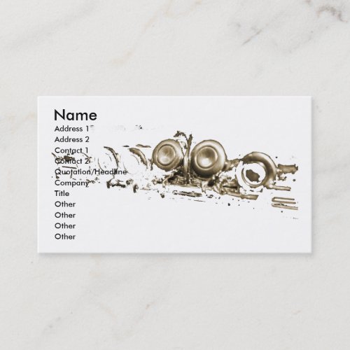 gold flute business card template