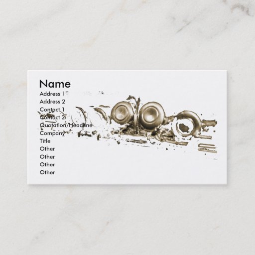 Customizable gold flute business card template