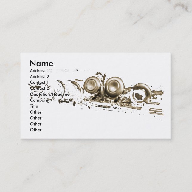 gold flute business card template (Front)