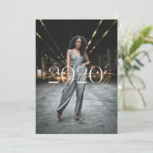 Gold Foil 2020 Typography Graduation Invitation (Standing Front)