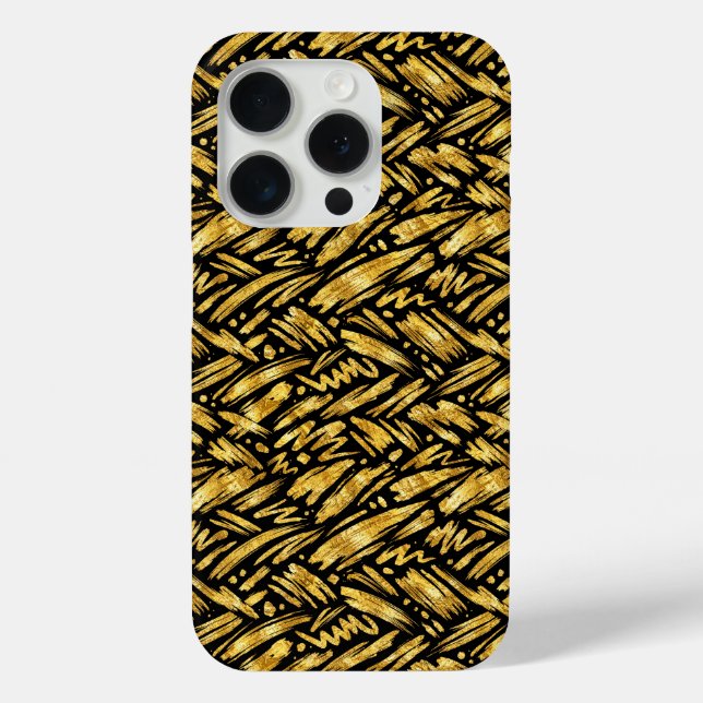Gold Foil Abstract Pattern Case-Mate iPhone Case (Back)