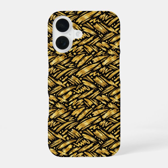 Gold Foil Abstract Pattern Iphone Case (Back)