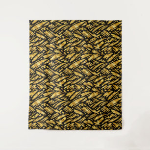 Gold Foil Abstract Pattern Tapestry