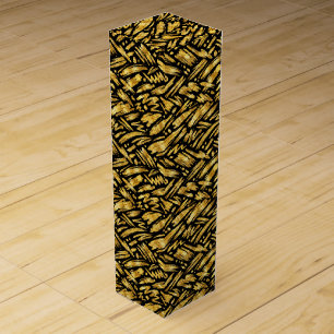 Gold Foil Abstract Pattern Wine Box