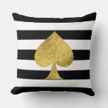 Gold Foil Ace Of Spades Throw Pillow at Zazzle
