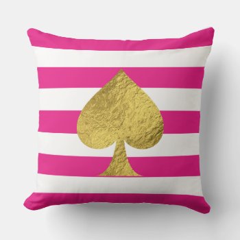 Gold Foil Ace Of Spades Throw Pillow by byDania at Zazzle