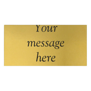 Gold foil add your custom message text hereglitter door sign