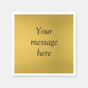 Gold foil add your custom message text hereglitter napkins
