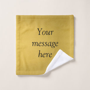 Gold foil add your custom message text hereglitter wash cloth